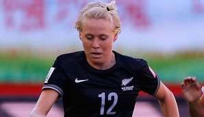 Betsy Hassett im Trikot der neuseeländischen Nationalmannschaft