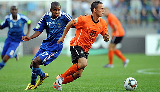 Rodney Sneijder (r.) spielte 2010 bei der U-19-EM in Frankreich für die Niederlande