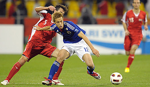 Könnte mit seinem Nationalmannschaftskollegen Yuki Abe bald bei ManCity spielen: Keisuke Honda