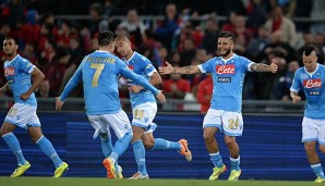 Doppelpack: Lorenzo Insigne (r.) brachte Napoli den Pokal-Triumph