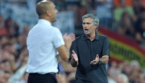 Pep Guardiola und Jose Mourinho sind sich in der Rasenfrage uneins