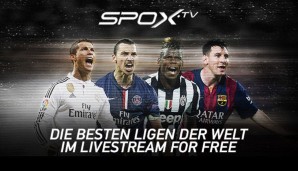 Die besten Ligen der Welt gibt's bei SPOX im LIVESTREAM FOR FREE!