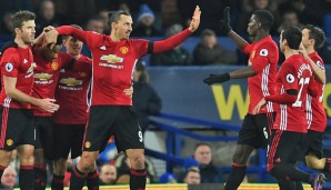 Zlatan Ibrahimovic traf zuletzt beim 1:1 gegen den FC Everton für Manchester United