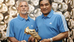 Gerd Müller und Eusebio in 2010