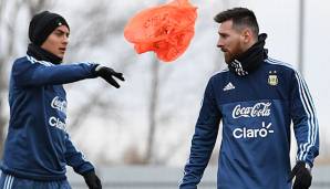 Lionel Messi beim Training der argentinischen Nationalmannschaft