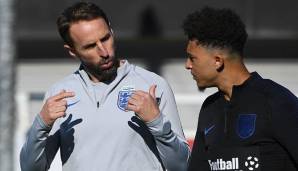 Gareth Southgate und Youngster Jadon Sancho.