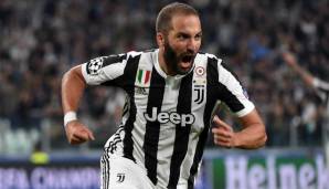 Platz 29: Gonzalo Higuain - 43 Tore für Real Madrid, SSC Neapel, AC Milan, FC Chelsea und Juventus Turin.