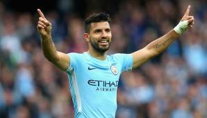 Platz 38: Sergio Agüero - 39 Tore für Atletico Madrid und Manchester City.