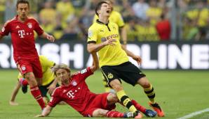 Bundesliga-Saison 12/13 - 15. Spieltag | 1. Dezember 2012 | FC Bayern München gegen Borussia Dortmund 1:1 | Einsatzzeit: 90 Min. | Tore: - | Assists: - | Gelbe Karten: -