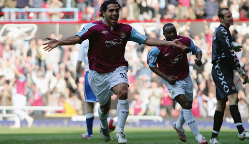 Fußball, England, Premier League, Carlos Tevez, West Ham