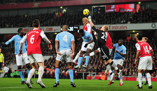 Es geht zur Sache, wenn FC Arsenal und Manchester City aufeinandertreffen