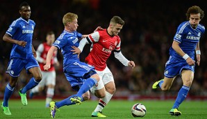 Kevin de Bruyne im Zweikampf gegen Jack Wilshere beim Capitol One Cup