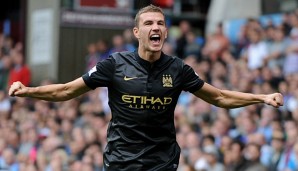 Edin Dzeko hängt mit Manchester City auf Tabellenplatz acht den eigenen Ansprüchen hinterher