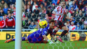 Der Moment der Entscheidung: Phil Bardsley erzielt den Siegtreffer