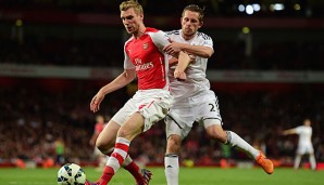 Per Mertesacker will mit dem FC Arsenal unbedingt den dritten Platz klarmachen