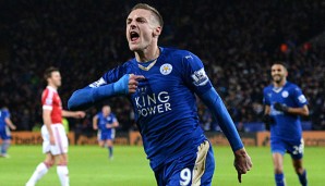 Jamie Vardy brachte Leicester City gegen Manchester United in Führung