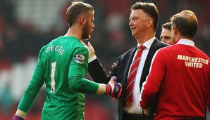 Louis van Gaal und David de Gea arbeiten seit 2014 bei Manchester United zusammen