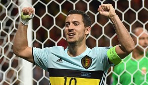 Eden Hazard spielt mit Belgien gegen Wales im Viertelfinale