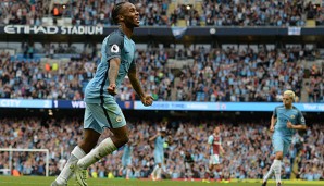 Raheem Sterling traf gegen West Ham doppelt