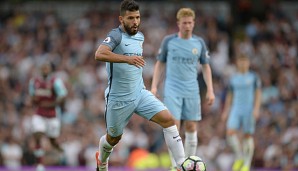 Sergio Agüero hat mit einen Ellbogencheck gegen Winston Reid ausgeteilt