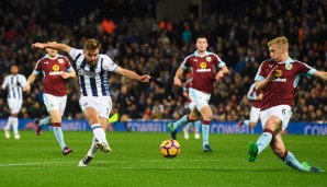 James Morrison traf beim 4:0 von West Bromwich gegen Burnley