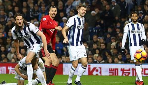 Zlatan Ibrahimovic erzielte die einzigen Tore gegen West Brom