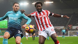 Wilfried Bony ist derzeit von ManCity an Stoke ausgeliehen