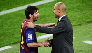 Lionel Messi und Pep Guardiola: Einst gmeinsam für Barca tätig