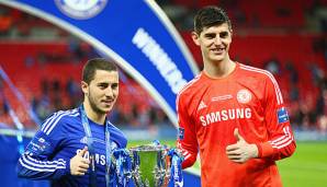 Eden Hazard und Thibaut Courtois