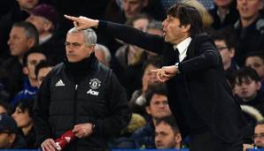 Antonio Conte und Jose Mourinho an der Seitenlinie