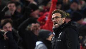 Jürgen Klopp sauer an der Seitenlinie von Liverpool