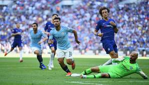 Sergio Agüero erzielte beim Sieg über den FC Chelsea beide Tore.