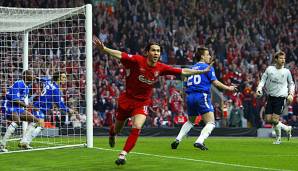 Luis Garcia bejubelt seinen Treffer gegen Chelsea im Champions-League-Halbfinale.