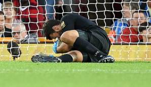 Torhüter Alisson Becker musste bei dem 4:1-Sieg des FC Liverpool gegen Norwich City verletzt ausgewechselt werden.