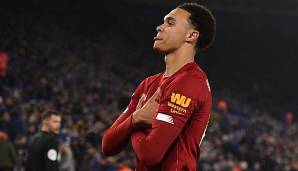 Trent Alexander-Arnold erzielte das 4:0 gegen Leicester City.