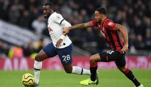 Platz 32: Tanguy Ndombele (Tottenham Hotspur) - 31,24 km/h Top-Speed