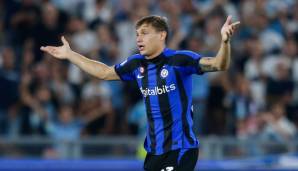 NICOLO BARELLA (Inter Mailand): Liga-Einsätze 2021/22: 36 - Passgenauigkeit: 85% - Erfolgsquote beim Dribbling: 58% - Gewonnene Zweikämpfe: 55% - Tore: 3 - Assists: 12