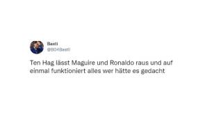 Zur Erklärung: In der Startelf hatten weder Maguire noch Ronaldo gestanden.