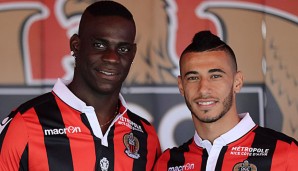 Mario Balotelli (l.) und Younes Belhanda sind mit Nizza derzeit auf Champions League-Kurs