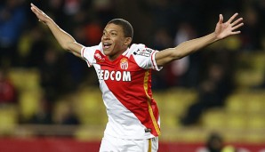 Kylian Mbappe jubelt über sein erstes Tor in der Ligue 1