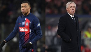 Kylian Mbappé und Carlo Ancelotti.