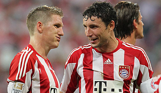 Bald gemeinsam beim AC Milan? Bastian Schweinsteiger (l.) und Mark van Bommel