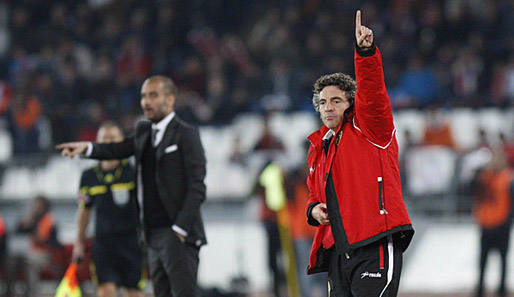 Der Meister und sein Lehrling: Juanma Lillo (r.), im Hintergrund Barca-Coach Pep Guardiola