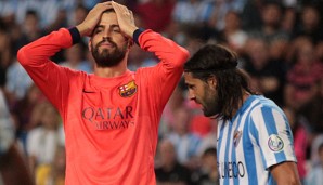 Gerard Pique (l.) steht mit dem FC Barcelona derzeit an der Tabellenspitze in Spanien