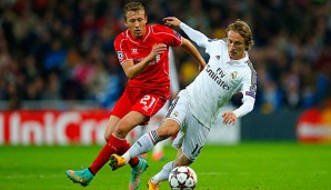 Luka Modric (r.) fällt mehrere Wochen mit einer Oberschenkelverletzung aus