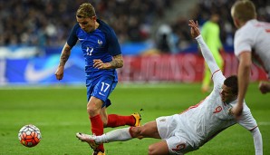 Lucas Digne kam bei seiner Heim-EM nicht zum Einsatz für Les Bleus