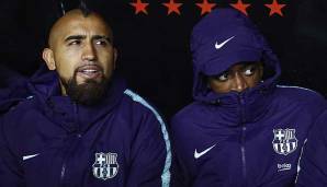 Seit Sommer 2018 Teamkollegen beim FC Barcelona: Arturo Vidal und Ousmane Dembele.