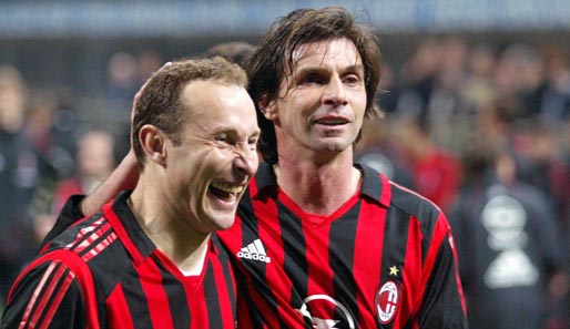 Filippo Galli (r.) ist eine Milan-Legende - und Leiter des Rossoneri-Jugendsektors