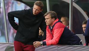 Julian Nagelsmann im Gespräch mit Markus Krösche.