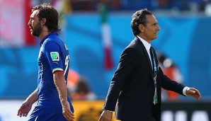 Zwei, die getrennte Wege gehen: Andrea Pirlo will weitermachen, Cesare Prandelli warf das Handtuch